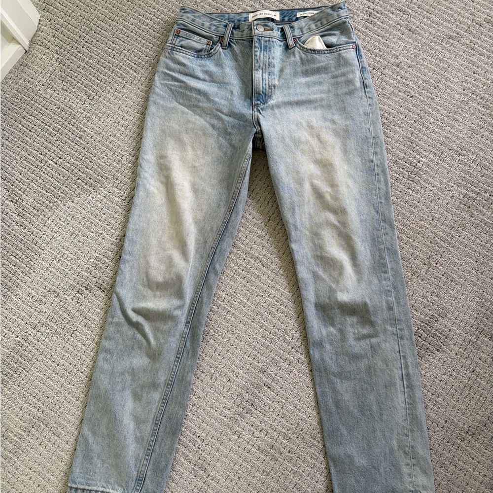 Denim Forum Blue Straight Jeans Classic Fit